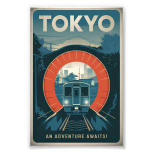 Vintage van Tokio Foto Afdruk