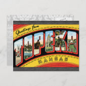 Vintage van Topeka Kansas Briefkaart (Voorkant / Achterkant)