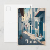 Vintage van Tunis Briefkaart (Voorkant / Achterkant)