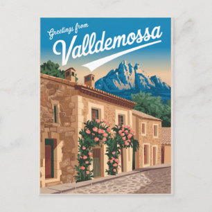 Vintage van Valldemossa Mallorca Briefkaart