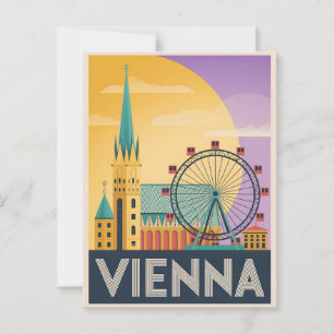 Vintage van Wenen Briefkaart