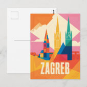 Vintage van Zagreb Briefkaart (Voorkant / Achterkant)