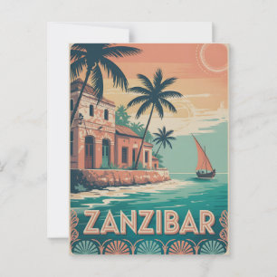 Vintage van Zanzibar Briefkaart