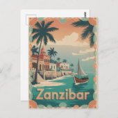 Vintage van Zanzibar Briefkaart (Voorkant / Achterkant)