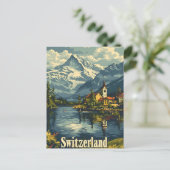 Vintage van Zwitserland Briefkaart (Staand voorkant)