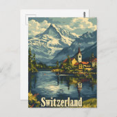 Vintage van Zwitserland Briefkaart (Voorkant / Achterkant)