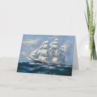 Vintage Varend Schip Kaart