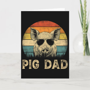 Vintage Varken Papa Varkenliefhebbers Vader Vaderd Kaart