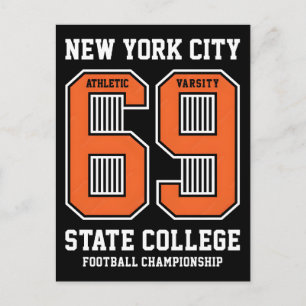 Vintage varsity New York City typografie vector il Briefkaart