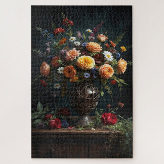 Vintage Vase of Flowers Legpuzzel