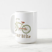 Vintage Vélo Vert J'Aime Mon Vélo Mug (Devant gauche)