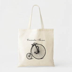Vintage Velocipede Penny Farthing Bicycle Bike Tote Bag