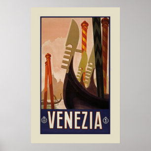 Vintage Venezia   Venice Italy Travel (23.6x36") Poster