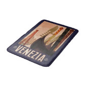 Vintage Venice Italie Voyage Poster tapis de bain (Angle)