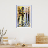 Vintage Venise, Italie Affiche de voyage (Cuisine)