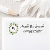 Vintage verdure Floral Mariages Étiquettes de adre (En situation)