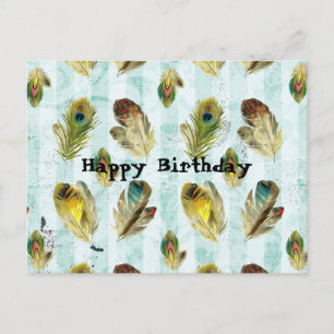 Vintage Veren Happy Birthday Briefkaart
