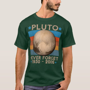 Vintage Vergeet Pluto Nerdy Astronomy Space S T-shirt