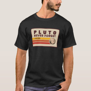 Vintage vergeet Pluto nooit T-shirt
