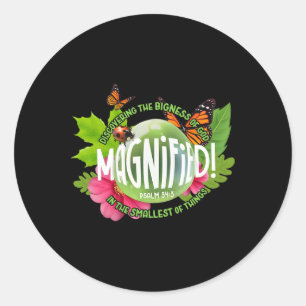 Vintage Vergroot Kleinste Insecten Avontuur Vbs 2 Ronde Sticker