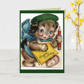 Vintage verjaardagskaart kaart (Gele Bloem)