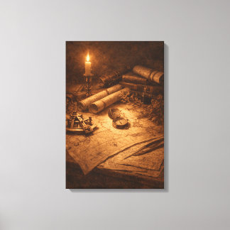 Vintage Verkennersbureau Stilleven Canvas Afdruk