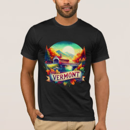 Vintage Vermont Map T-Shir – Retro  Retro us state T-shirt