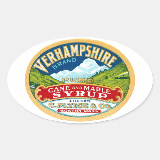Vintage Vernhampshire Canne et Étiquette de sirop 