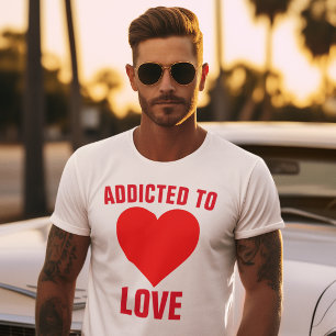Vintage Verslaafd aan Liefde 1980's Groom T-SHIRTS