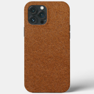 Vintage versleten cognackleurige leerstructuur iPhone 13 pro max hoesje