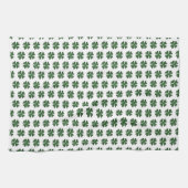 Vintage vert chanceux trèfle motif serviette de cu (Horizontal)