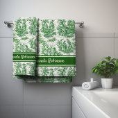 Vintage vert toile de jouy imprimé