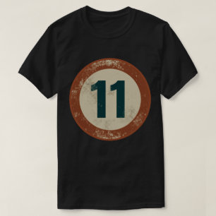 Vintage Vervallen Nummer 11 T-shirt