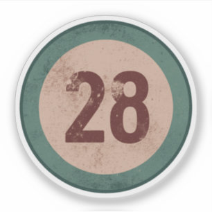 Vintage Vervuild Nummer 28 Sticker