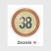 Vintage Vervuild Nummer 38 Sticker (Vel)