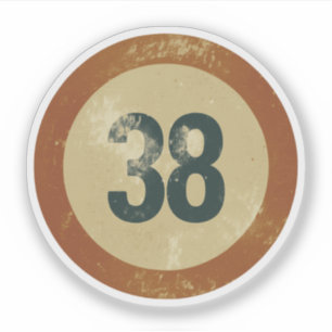 Vintage Vervuild Nummer 38 Sticker