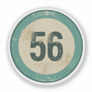 Vintage Vervuild Nummer 56 Sticker
