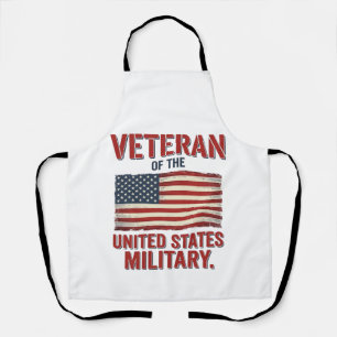 Vintage Veteraan USA Vlag Militair Vector Design_1 Schort