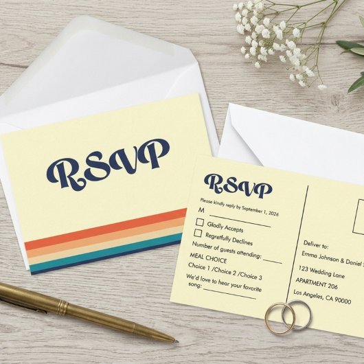 Vintage Vibes RSVP-kaart RSVP Kaartje