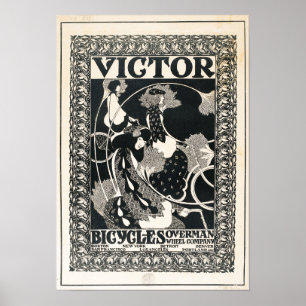 Vintage Victor Bicycles Advertisement Poster