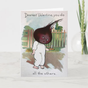 Vintage Victoriaans Beet Valentijnsdag Kaart