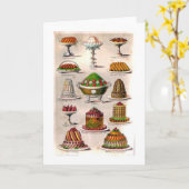 Vintage - Victoriaans Desserts, Kaart (Gele Bloem)