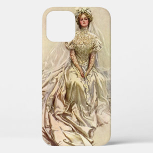 Vintage Victoriaanse bruid, antieke bruidsportret iPhone 12 Hoesje