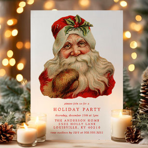 Vintage Victoriaanse Kerstman Retro Kerstfeest Uit Kaart