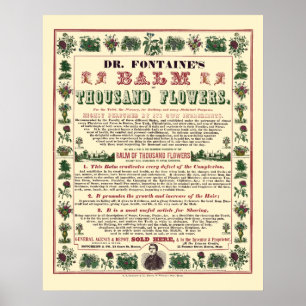 Vintage Victoriaanse Tijdperk Balsem Van Duizend B Poster