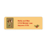 Vintage Victorian Art Address Label Stickers<br><div class="desc">Adorable vintage illustration of two cute dogs with holly. During the holiday season, anything that makes life easier is valuable, and preprinted return address labels can save you a ton of time! These vintage Victorian art holiday themed address labels are so easy to personalize with your own address. They make...</div>