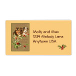 Vintage Victorian Art Address Label Stickers<br><div class="desc">Cute puppies with holly sprigs illustration. During the holiday season, anything that makes life easier is valuable, and preprinted return address labels can save you a ton of time! These vintage Victorian art holiday themed address labels are so easy to personalize with your own address. They make great gifts, too!...</div>