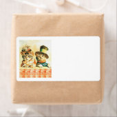 Vintage Victorian Cats Expédition Étiquettes (En situation)