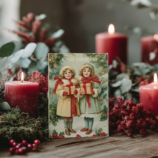 Vintage Victorian Christmas Postcard Briefkaart