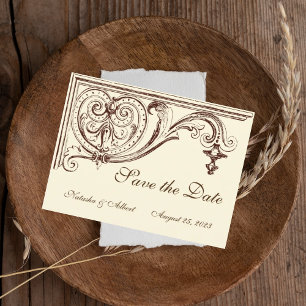 Vintage Victorian invitation mariage couple